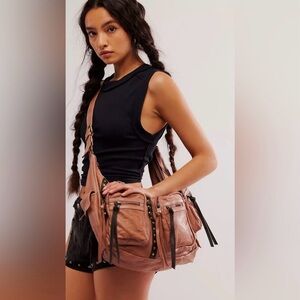 NWOT Free People Harper Leather Sling Bag
